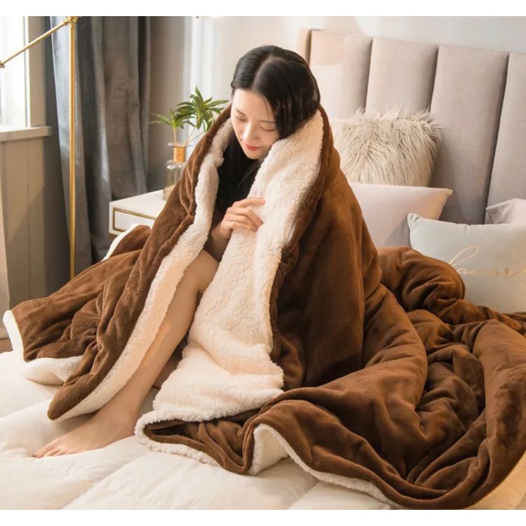 Coberdrom Grosso Casal Queen Soft Felpudo Sherpa Soft Premium / Edredom Dupla Face