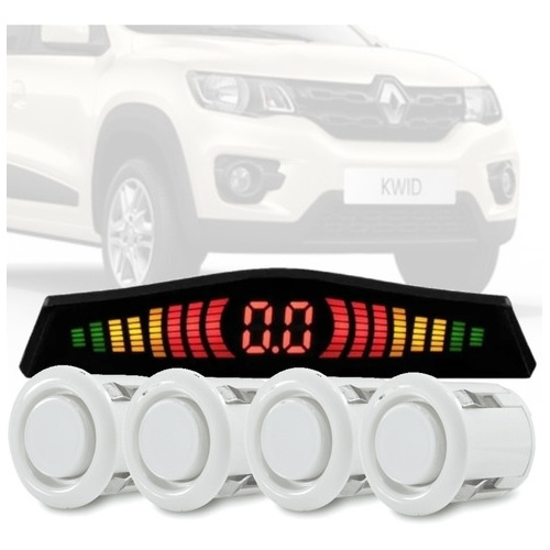 Sensor De Re Estacionamento Branco 4 Pontos Renault Kwid | Shopee Brasil