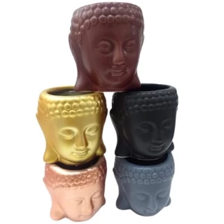 Vaso Buda de cerâmica enfeite para escritório, decoração de casa e festas - HD58101