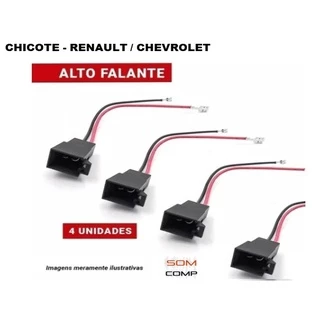 Chicote Conector Plug Alto Falante Chevrolet Renault C/4 Unidades
