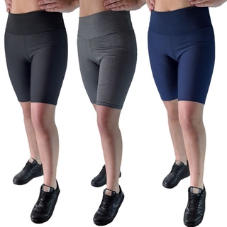 Kit Com 3 Bermuda Academia Fitness Feminino Lisa
