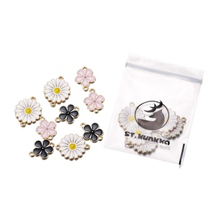 [St.Kunkka Alloy Double Hole Flower Pendant Necklace Pulseira Diy Jewelry Produção De Jóias 5 Pcs .