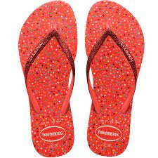 Sandalia havaiana vermelha fashion