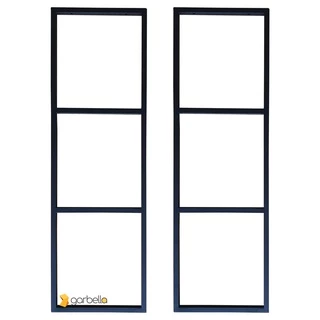Suporte Triplo Estilo Industrial Preto P Pratelei.30cm - 2uni Par (SKU3302)