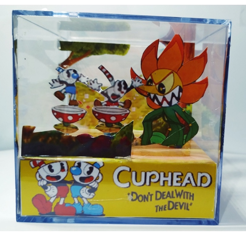 Cubo Decorativo CUPHEAD BOSS FLOWER Diorama Artesanal | Shopee Brasil