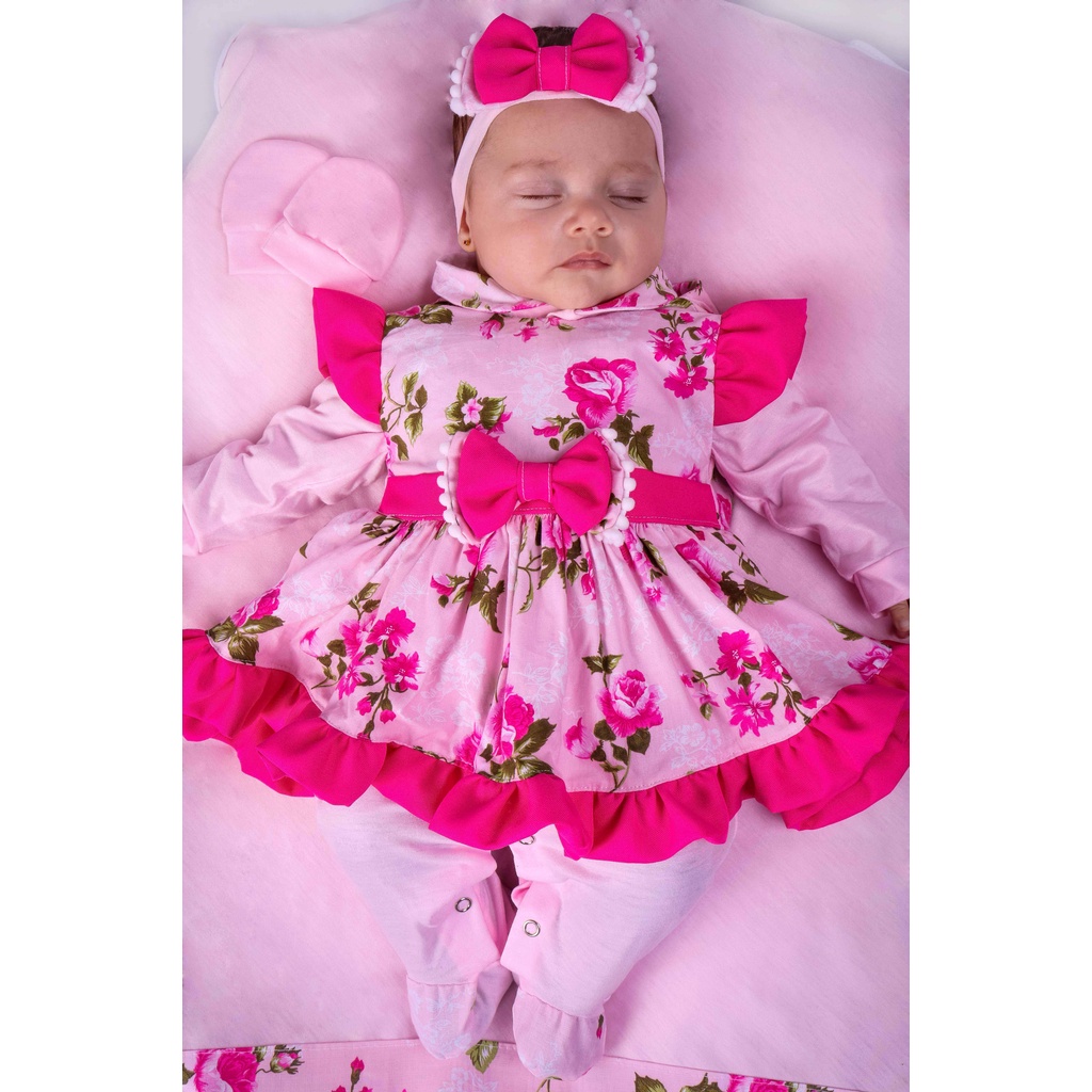 Roupa de bebe saida da sales maternidade feminina