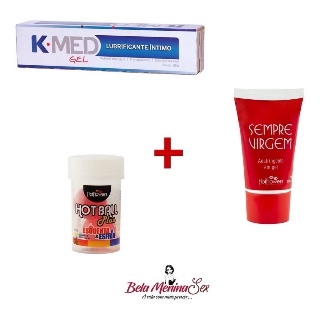 Gel Lubrificante Sempre Virgem + K Med + Hot Ball Sexo | Shopee Brasil