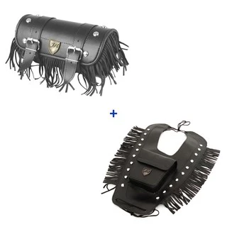 Kit Protetor De Tanque Mirage 150 + Alforge Frontal Com Franjas