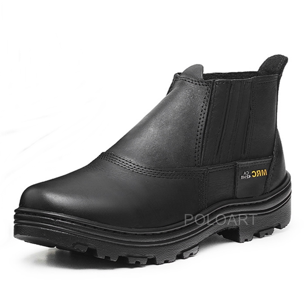 Botina Bota Segurança Couro Legítimo Reforçado Para Trabalho Promoção