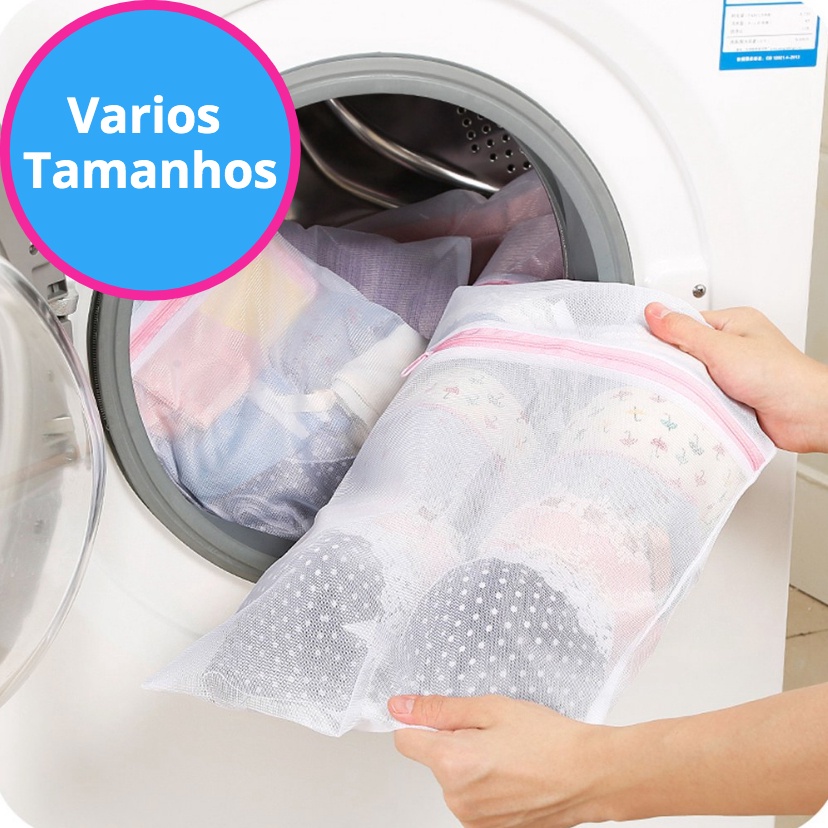 Saco para Lavar Roupa Delicada - Vários Tamanhos | Shopee Brasil
