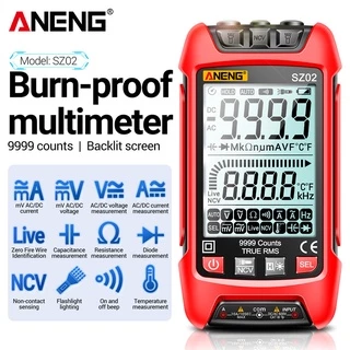 ANENG SZ02 Multímetro Digital Transistor Testes Inteligentes 9999 Conta Verdadeiramente RMS Automática Capacitância Medidor De Temperatura Resistência A Outros