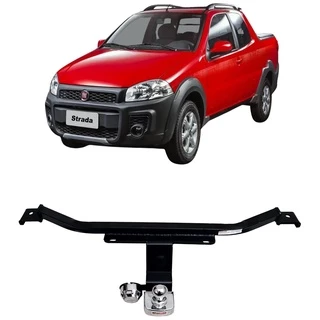 Engate Reboque Rabicho Fixo Fiat Strada 2014 A 2022 Aco Resistente Capacidade Carga 450kg Braconi