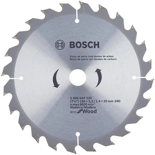 Disco de Serra 184mm p/ Madeira Bosch 24 Dentes de Widea Eco for Wood - 7.1/4"