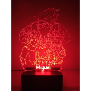 Abajur De Mesa De Led Naruto Kakashi Perfil