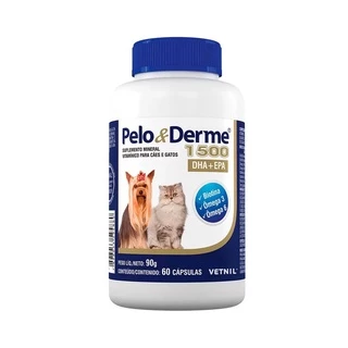 Suplemento Pelo & Derme 1500mg DHA+EPA Vetnil Cães e Gato