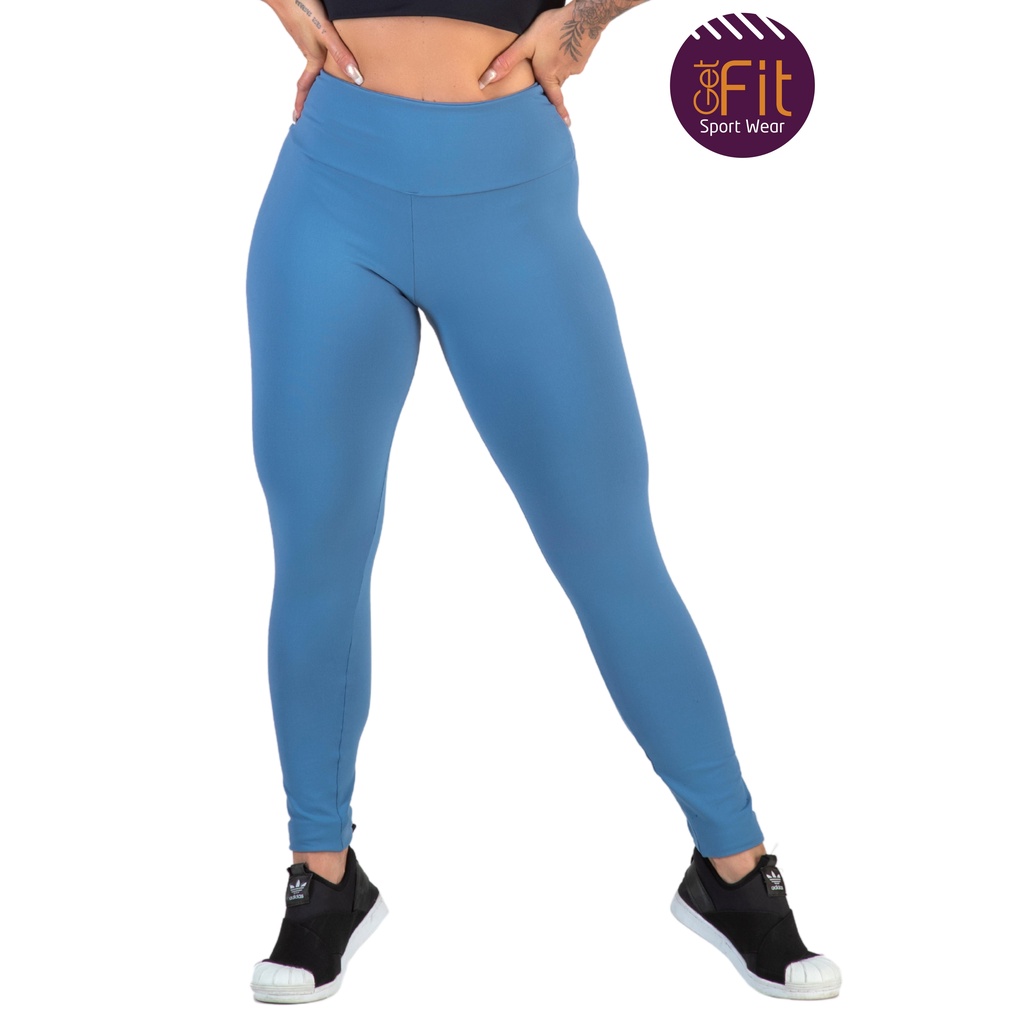 Legging em suplex Basic (não fica transparente) - Azul - Madame Ninna -  loja online de confeccções femininas