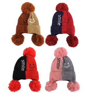 Gorro Touca Infantil Criança Menino Menina Tricotado Quente Fashion Com Protetor Aquecedor de Orelha de Pompom