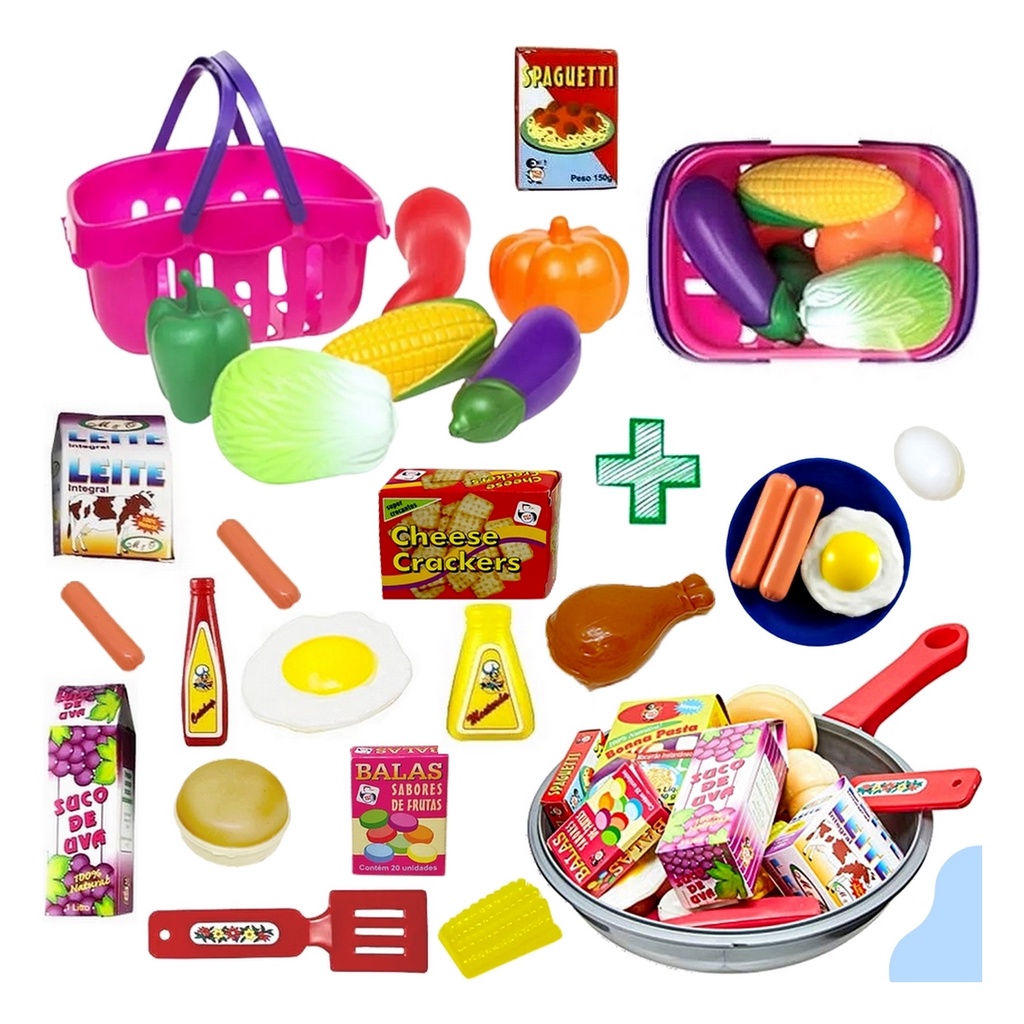 Kit Jogo Cozinha Utensílios Comidinha Infantil Brinquedo no Shoptime