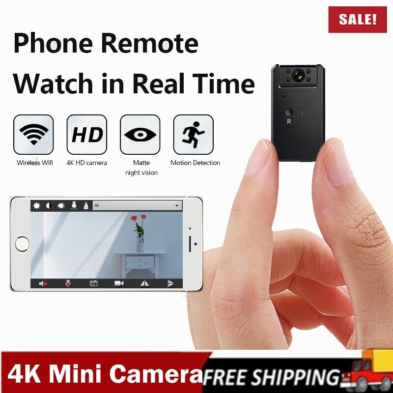 4K HD Mini Wifi Wireless IP Hidden Spy Camera Security Cam Network ...