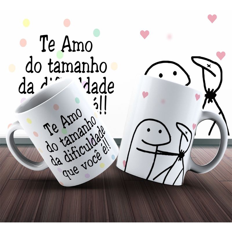 Caneca Divertida Frases Amor Meme Flork