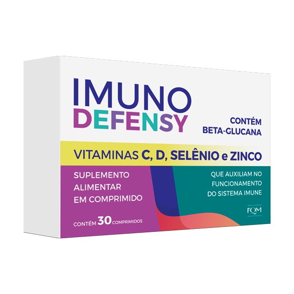 Imunodefensy Vitamina Imunidade C D Z + Selênio+ Beta-Glucana C/ 30 cmp ...