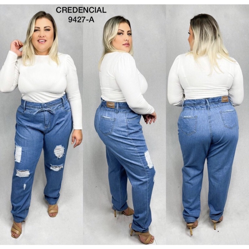 mom jeans plus size em Promoção na Shopee Brasil 2024