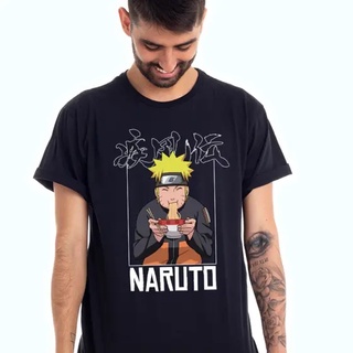 Camiseta masculina Preta algodao Nuvem Vermelha Akatsuki Naruto Arte