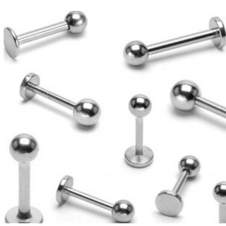 kit 12 Piercing Labret Lábios Boca Tragus Conch Aço inoxidavel Cirúrgico