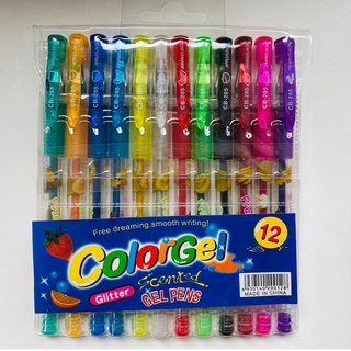 Caneta Gel Canetinhas  ColorGel Com Glitter Kit Estojo