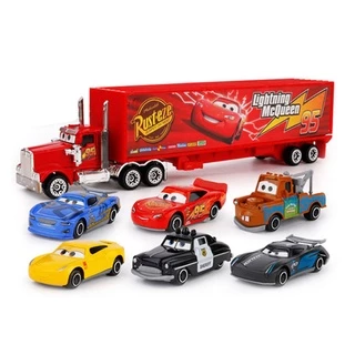 7PCS Pixar Rempago McQuen Jaon Temptade Mack Tio Camhão 1 : 55 Diast Meal Mdelo Toy Boy Presente De Natal