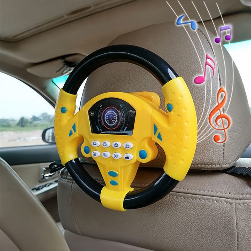 Jogo de carro brinquedo eletrônico veículo dirigindo aventura volante com  música som efeito cérebro jogos brinquedo