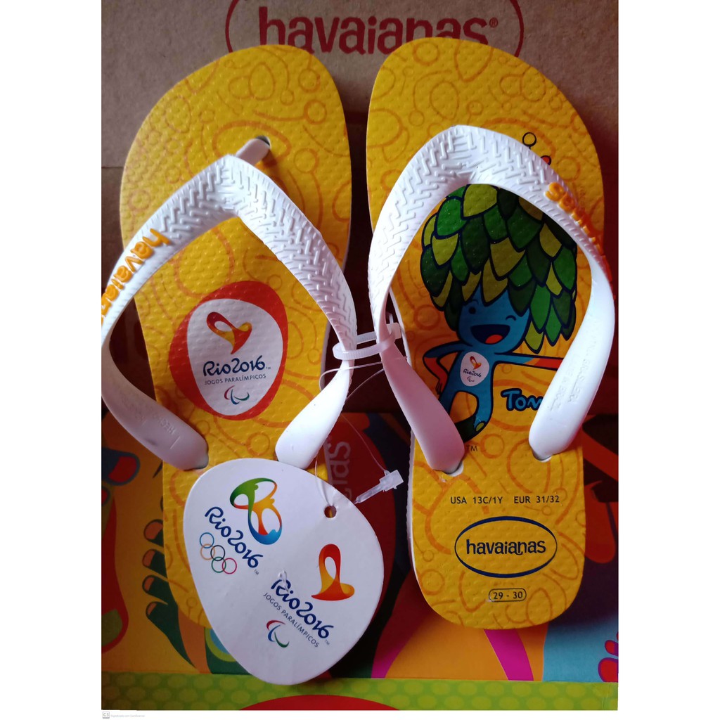 HAVAIANAS ORIGINAL 29 30 RIO 2016 OLIMPIADAS PERSONAGEM TOM ULTIMA PECA OTIMA PARA COLECIONAR Shopee Brasil