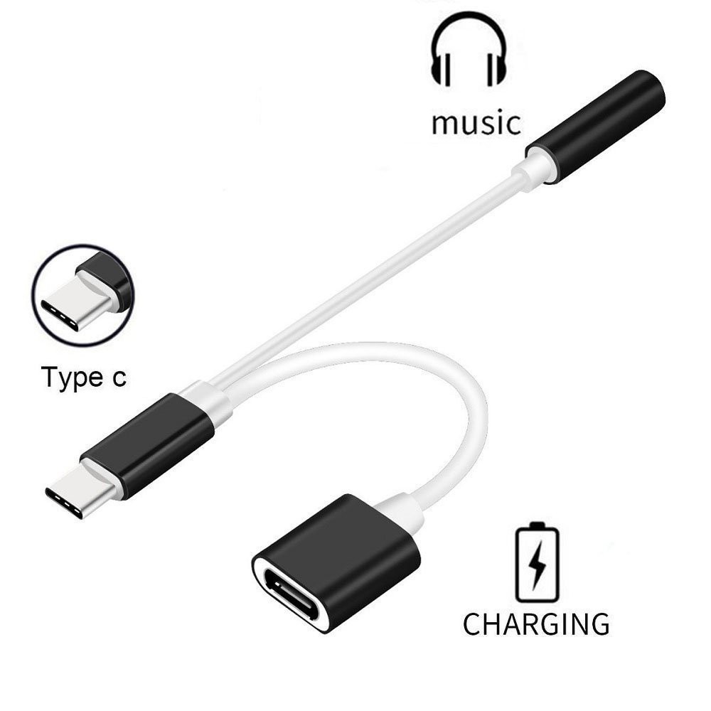 Cabo Adaptador Tipo C Duplo Fone Ouvido Carregador - Type C Tipo C - Oferta