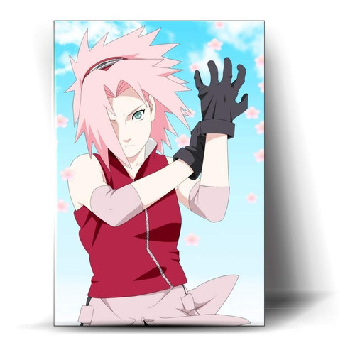 QUADRO ANIME NARUTO SASUKE E SAKURA CLÁSSICO - TAMANHO 40X60