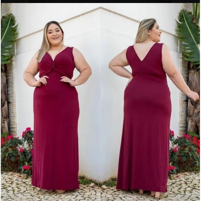 Vestido vinho store marsala plus size