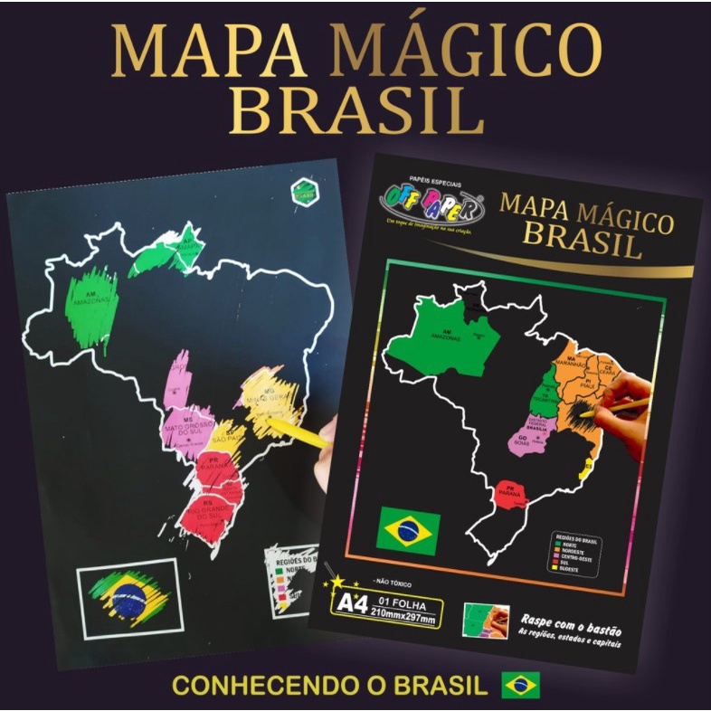 Mapa Geo Político Rodoviário e Estatístico do Brasil