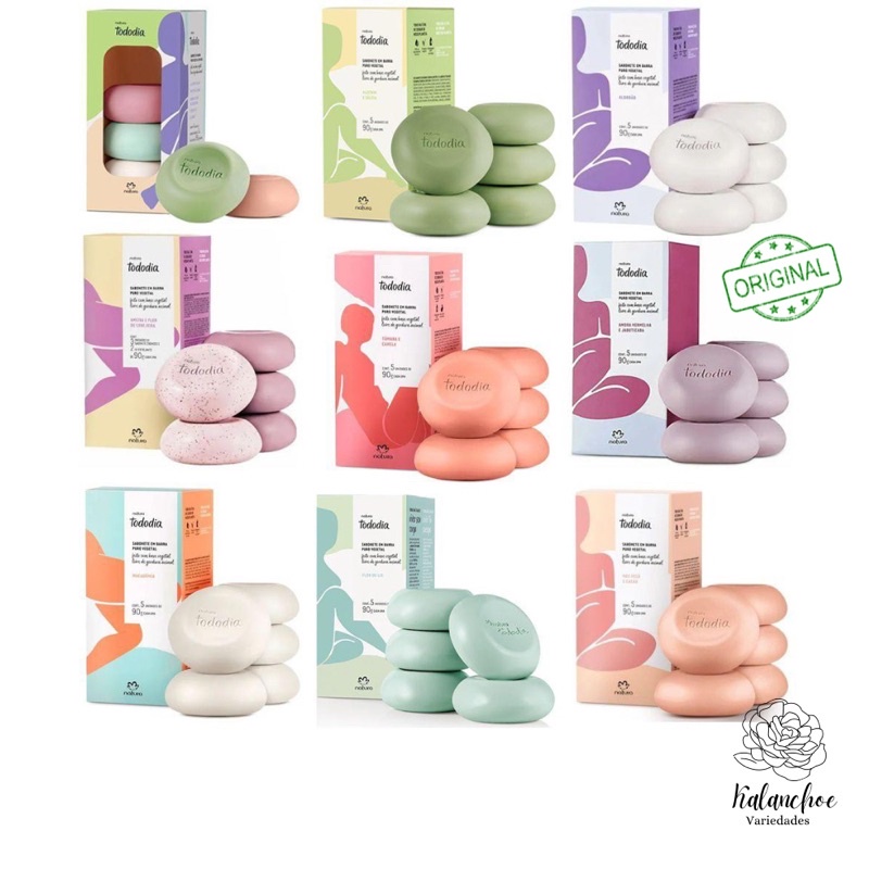 Caixa de Sabonete Natura Tododia em barra 5 Unidades - 90g cada