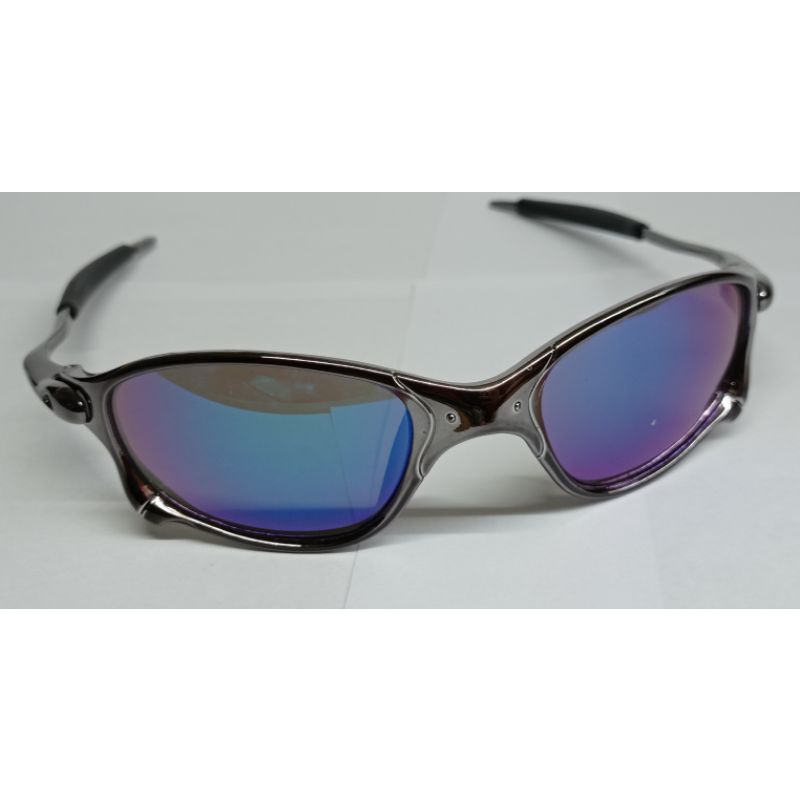 ÓCULOS DE SOL OAKLEY JULIET - LENTE AZUL DARK BLUE ARMAÇÃO CINZA oakley  9025DB1