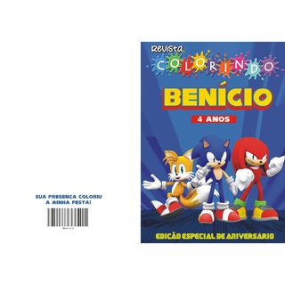 Revista para Colorir - Sonic