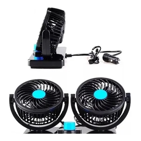 Ventilador Automotivo Duplo Knup 12 Volts Ajustavel 2 Velocidades