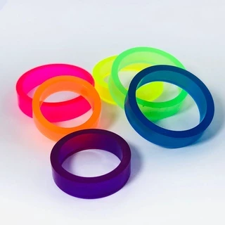Anel Neon de Resina Colorido Festa Rosa Azul Verde Amarelo Laranja Roxo