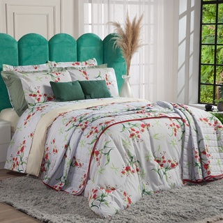 Cobre Leito Cama Casal Queen Classic 3 Pecas Estampado