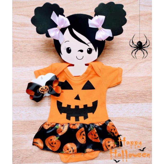 Fantasia Halloween Body Vestido Abóbora Baby Infantil Foto