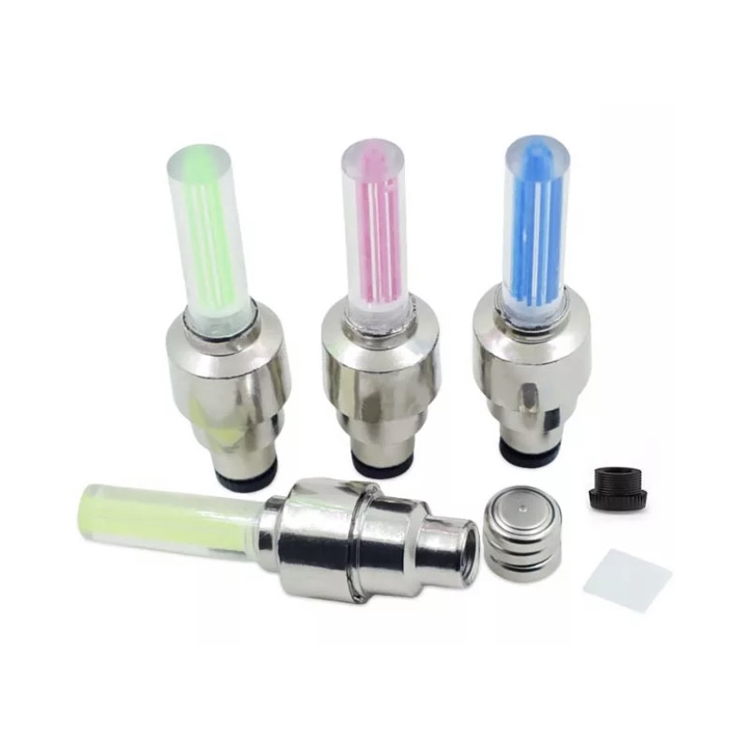 Mini Luz Led Verde para Pneu de Bicicleta, Motocicleta, Carro e Caminhão com BATERIAS INCLUÍDAS.