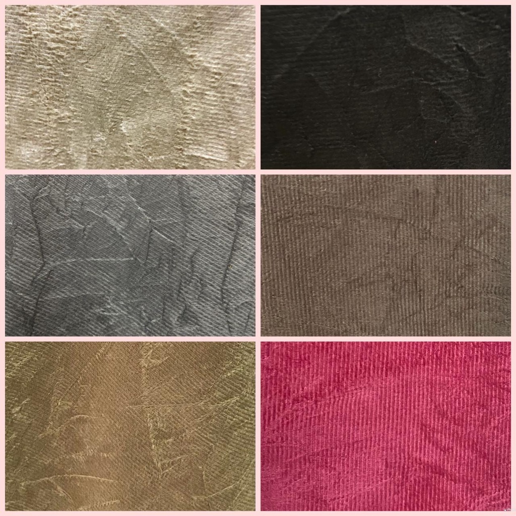 Tecido Suede Nobuk Amassado Várias Cores 10 metros de Comprimento