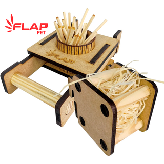 Brinquedos para calopsita, kit puxa palha + pega palitos