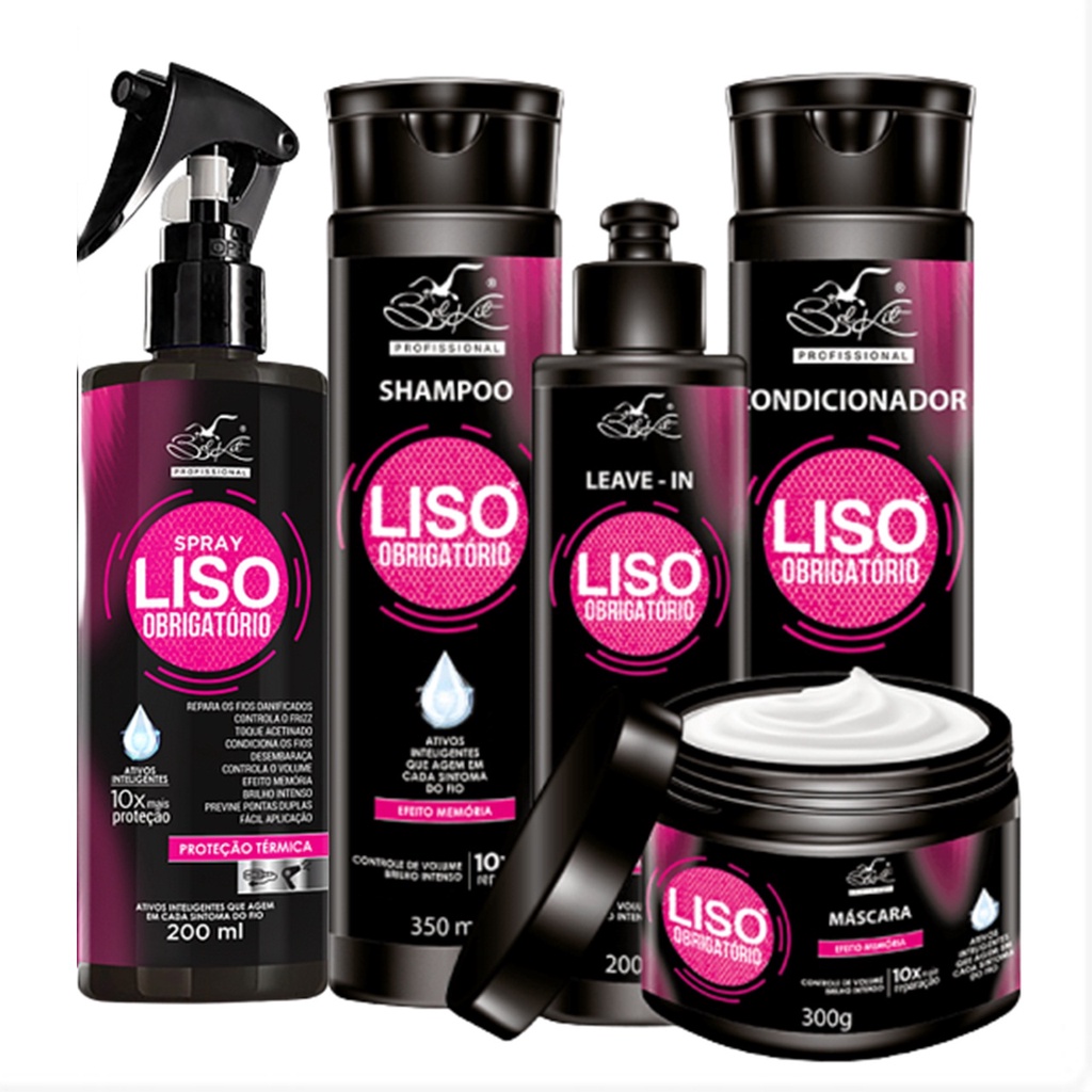 Kit Para Cabelos Quimicamente Tratados Liso obrigatório Belkit 5 ...