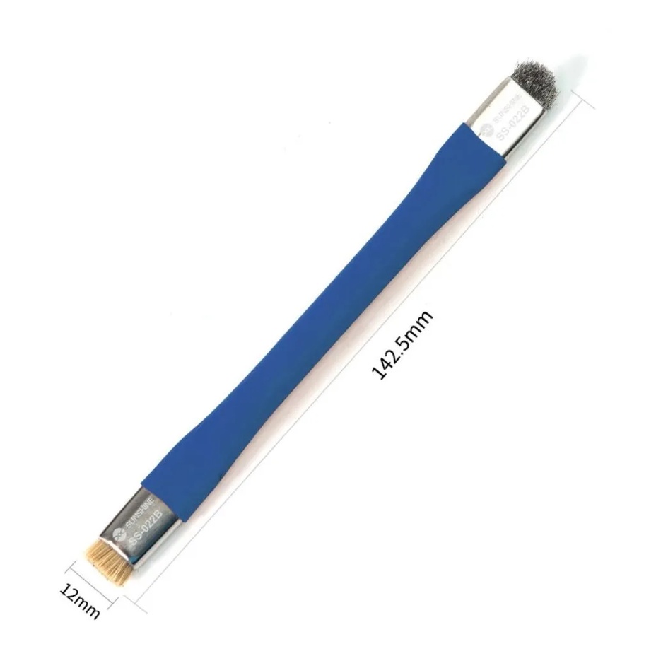 Pincel Escova Dois Lados Limpeza Anti Estática Sunshine Ss-022b Fio de Aço