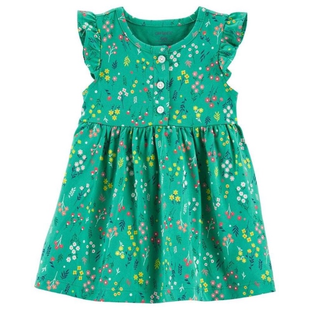 Vestido de Bebê Menina Floral Verde G