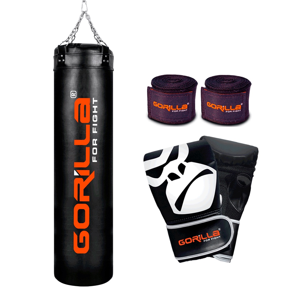 Kit Boxe Saco De Pancada Profissional Grande 180 + Par Luva Bate Saco ...